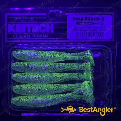 Keitech Easy Shiner 3" Chartreuse Ice Shad - CT#28 - UV