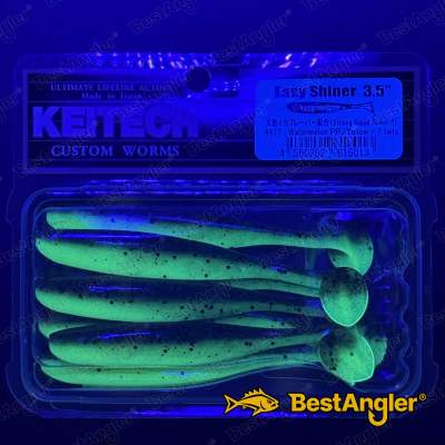 Keitech Easy Shiner 3.5" Watermelon PP. / Yellow - #447 - UV