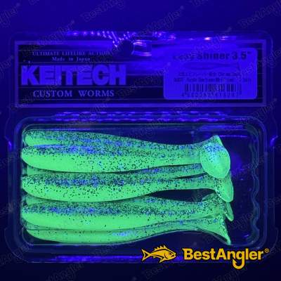 Keitech Easy Shiner 3.5" Purple Chartreuse - BA#03 - UV