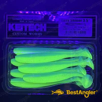 Keitech Easy Shiner 3.5" Ice Chartreuse - PAL#03 - UV