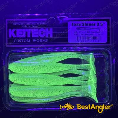 Keitech Easy Shiner 3.5" Lime / Chartreuse - #424 - UV