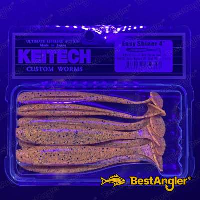 Keitech Easy Shiner 4" Spicy Mustard / Blue - EA#13 - UV