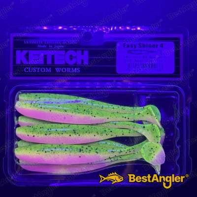 Keitech Easy Shiner 4" Motoroil / Pink - CT#16 - UV