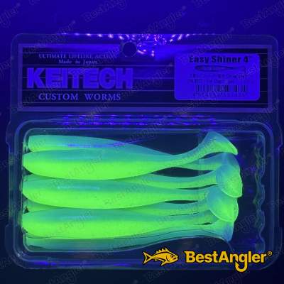 Keitech Easy Shiner 4" Ice Chartreuse - PAL#03 - UV