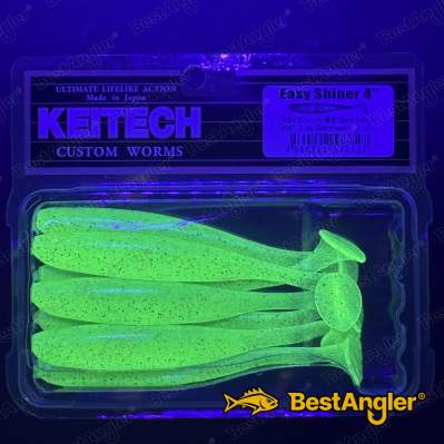 Keitech Easy Shiner 4" Lime / Chartreuse - #424 - UV