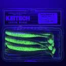 Keitech Easy Shiner 4" Green Pumpkin Chartreuse - #401 - UV