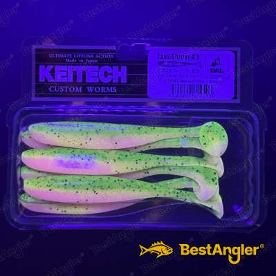 Keitech Easy Shiner 4.5" Motoroil / Rose - CT#16 - UV