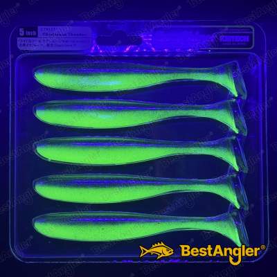 Keitech Easy Shiner 5" Chartreuse Thunder - CT#12 - UV
