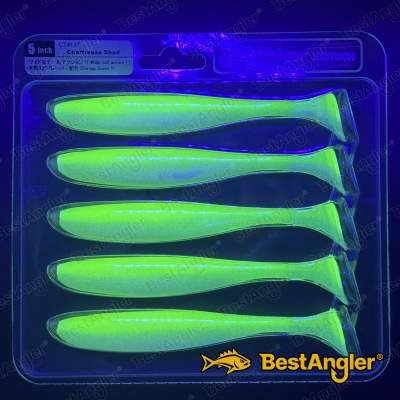 Keitech Easy Shiner 5" Chartreuse Shad - CT#13 - UV