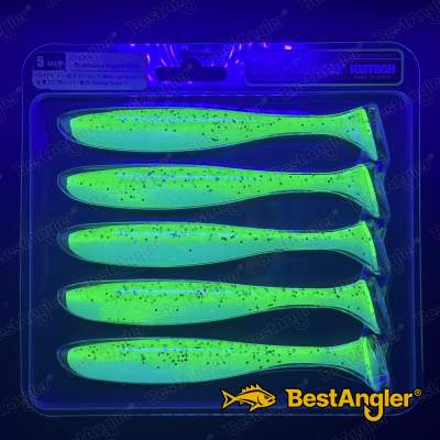 Keitech Easy Shiner 5" Chartreuse Pepper Shad - CT#30 - UV