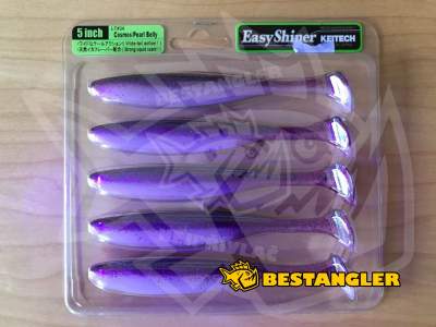 Keitech Easy Shiner 5" Cosmos / Pearl Belly - LT#34 - UV