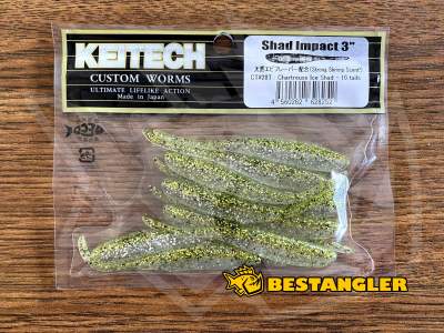 Keitech Shad Impact 3" Chartreuse Ice Shad - CT#28