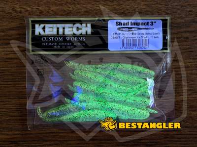 Keitech Shad Impact 3" Chartreuse Ice Shad - CT#28