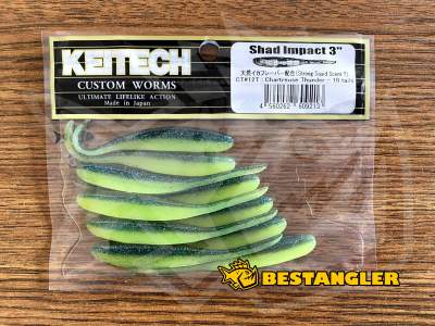 Keitech Shad Impact 3" Chartreuse Thunder - CT#12