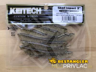 Keitech Shad Impact 3" Gold Flash Minnow - #417