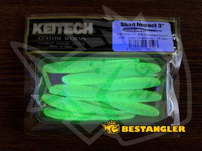 Keitech Shad Impact 3" Lime / Chartreuse - #424