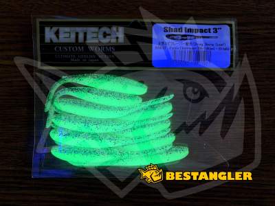 Keitech Shad Impact 3" Purple Chartreuse - BA#03