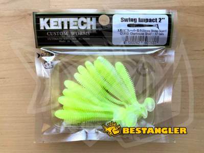 Keitech Swing Impact 2" Chartreuse Shad - CT#13