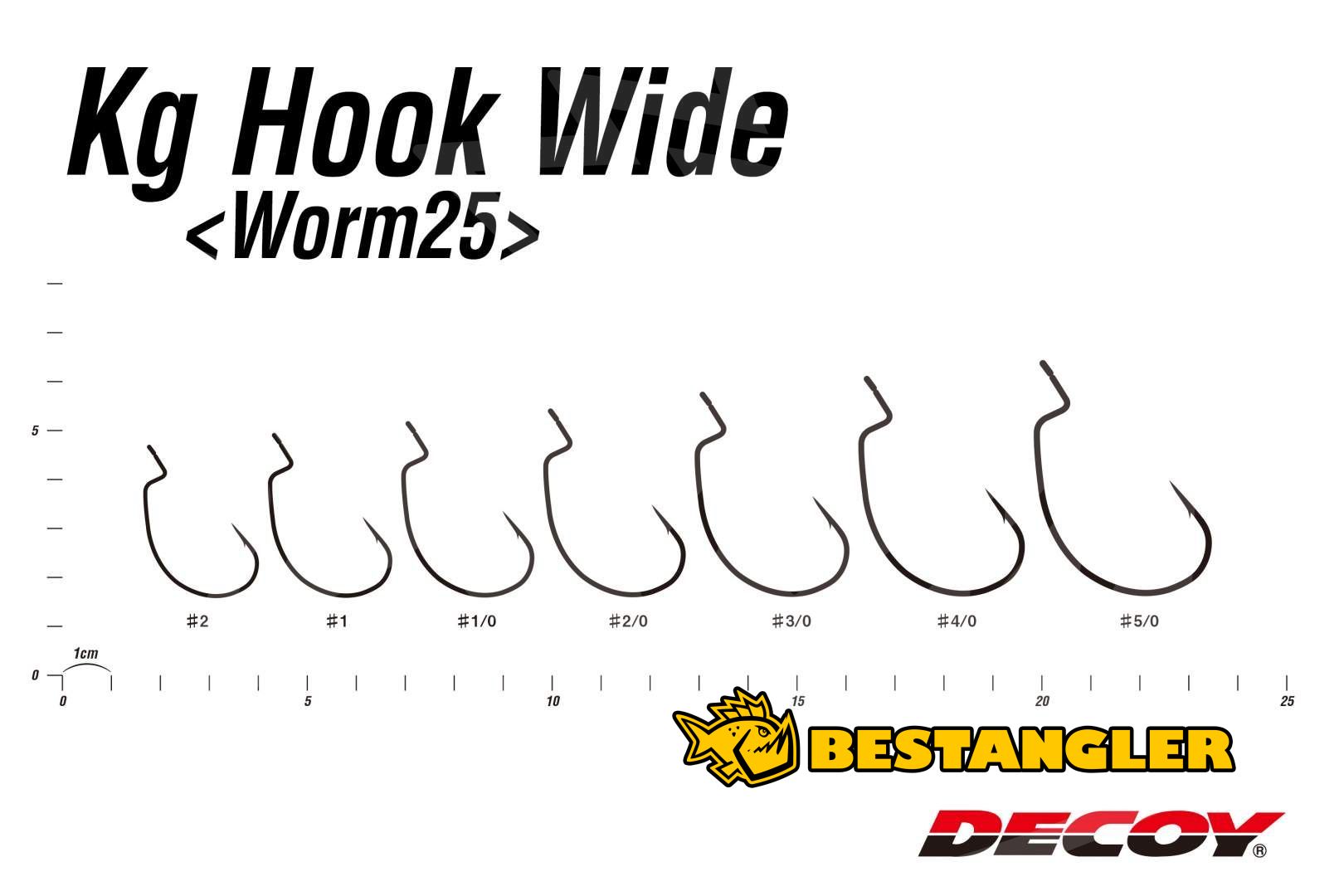 3446 Decoy Worm 25KG Wide Gap Offset Worm Hooks Size 2/0