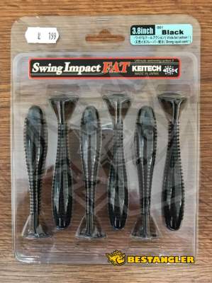 Keitech FAT Swing Impact 3.8" Black - #001