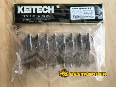 Keitech Crazy Flapper 2.8" Gold Flash Craw - #461