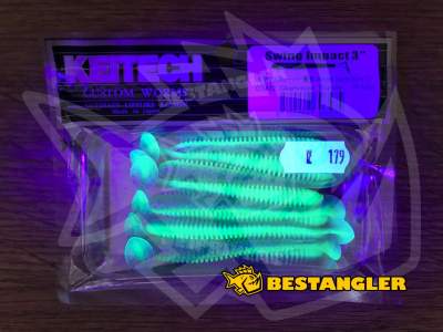 Keitech Swing Impact 3" Chartreuse Thunder - CT#12 - UV