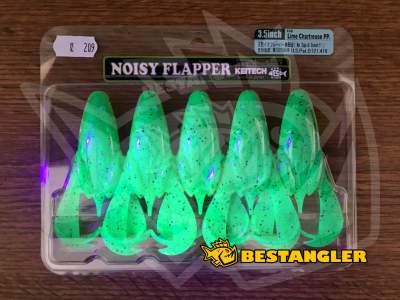 Keitech Noisy Flapper 3.5" Lime Chartreuse PP. - #468 - UV