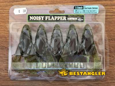 Keitech Noisy Flapper 3.5" Green Pumpkin Chartreuse - #401