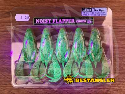 Keitech Noisy Flapper 3.5" Fire Tiger - #449 - UV