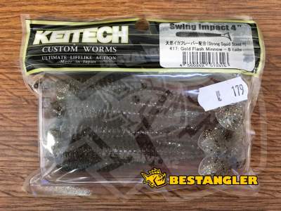 Keitech Swing Impact 4" Gold Flash Minnow - #417