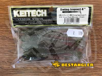 Keitech Swing Impact 4" Silver Flash Minnow - #416