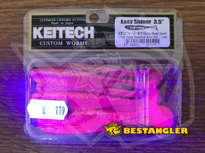 Keitech Easy Shiner 3.5" Purple Chameleon / Silver FLK - LT#33 - UV
