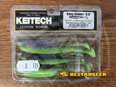 Keitech Easy Shiner 3.5" Purple Chartreuse - BA#03