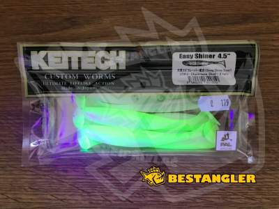 Keitech Easy Shiner 4.5" Chartreuse Shad - CT#13 - UV