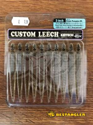 KEITECH Custom Leech 3" Green Pumpkin PP. - #101