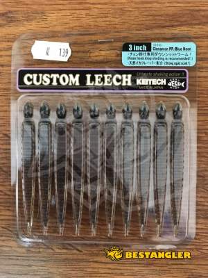 KEITECH Custom Leech 3" Cinnamon PP. / Blue Neon - #111