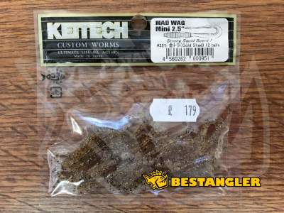 Keitech Mad Wag 2.5" Gold Shad - #321