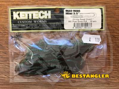 Keitech Mad Wag 3.5" Plum Green FLK - #302