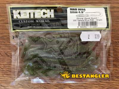 Keitech Mad Wag 4.5" Sahara Olive FLK - #309
