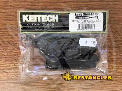 Keitech Easy Shiner 3" Black - #001