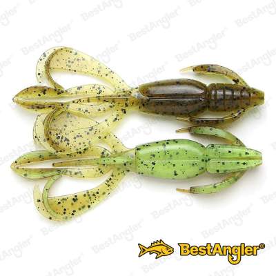 Keitech Crazy Flapper 4.4" Green Pumpkin Chartreuse