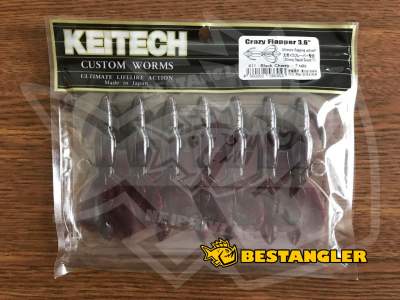 Keitech Crazy Flapper 3.6" Black Cherry - #411