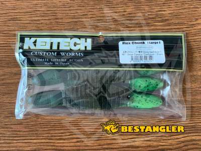 Keitech Flex Chunk 4" Large Green Pumpkin Chartreuse - #401