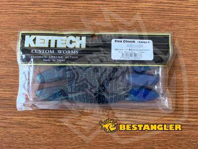 Keitech Flex Chunk 4" Large Black Blue - #413