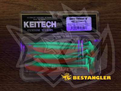 Keitech Easy Shiner 4" UV Lime / Orange - CT#27 - UV