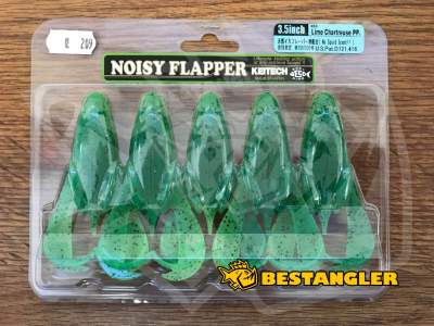 Keitech Noisy Flapper 3.5" Lime Chartreuse PP. - #468