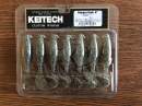 Keitech Flapper Grub 4" Silver Shad - #320