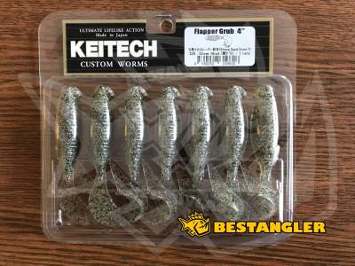 Keitech Flapper Grub 4" Silver Shad - #320