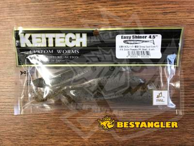 Keitech Easy Shiner 4.5" Green Pumpkin PP. Shad - #414