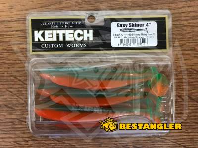 Keitech Easy Shiner 4" UV Lime / Orange - CT#27